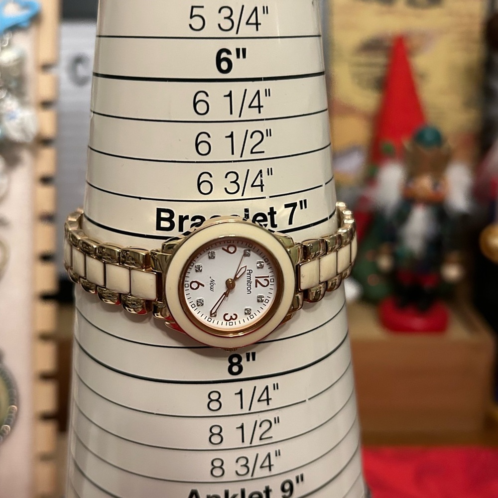 Armitron Now 75/3919WTSV Women's Rose Gold Tone Watch Jeweled Accents - Picture 3 of 11